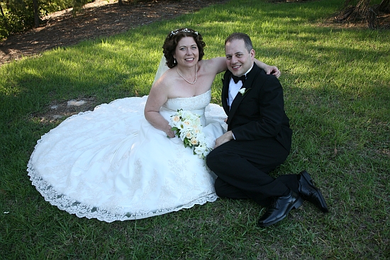 On the golf links - Andrew and Ros