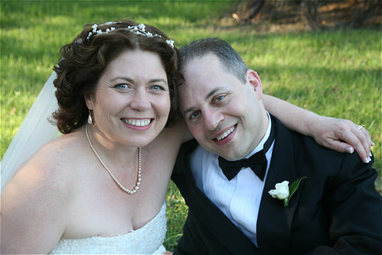 On the golf links - Andrew and Ros